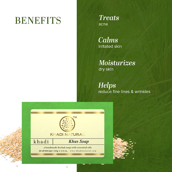 Khadi Natural Herbal Khus Soap image 3