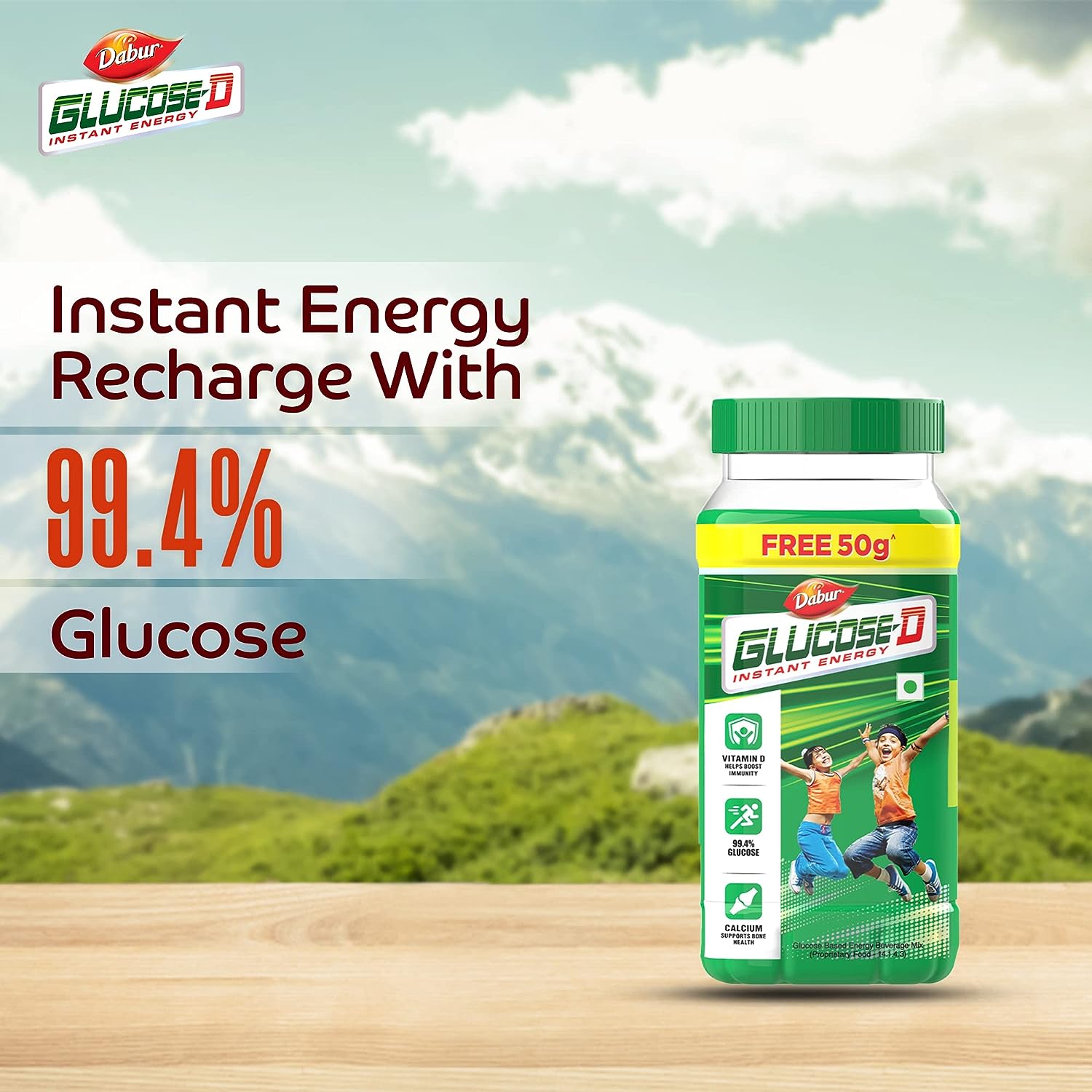 Dabur Glucose-D Energy Boost with Vitamin D - 200 gm image 3
