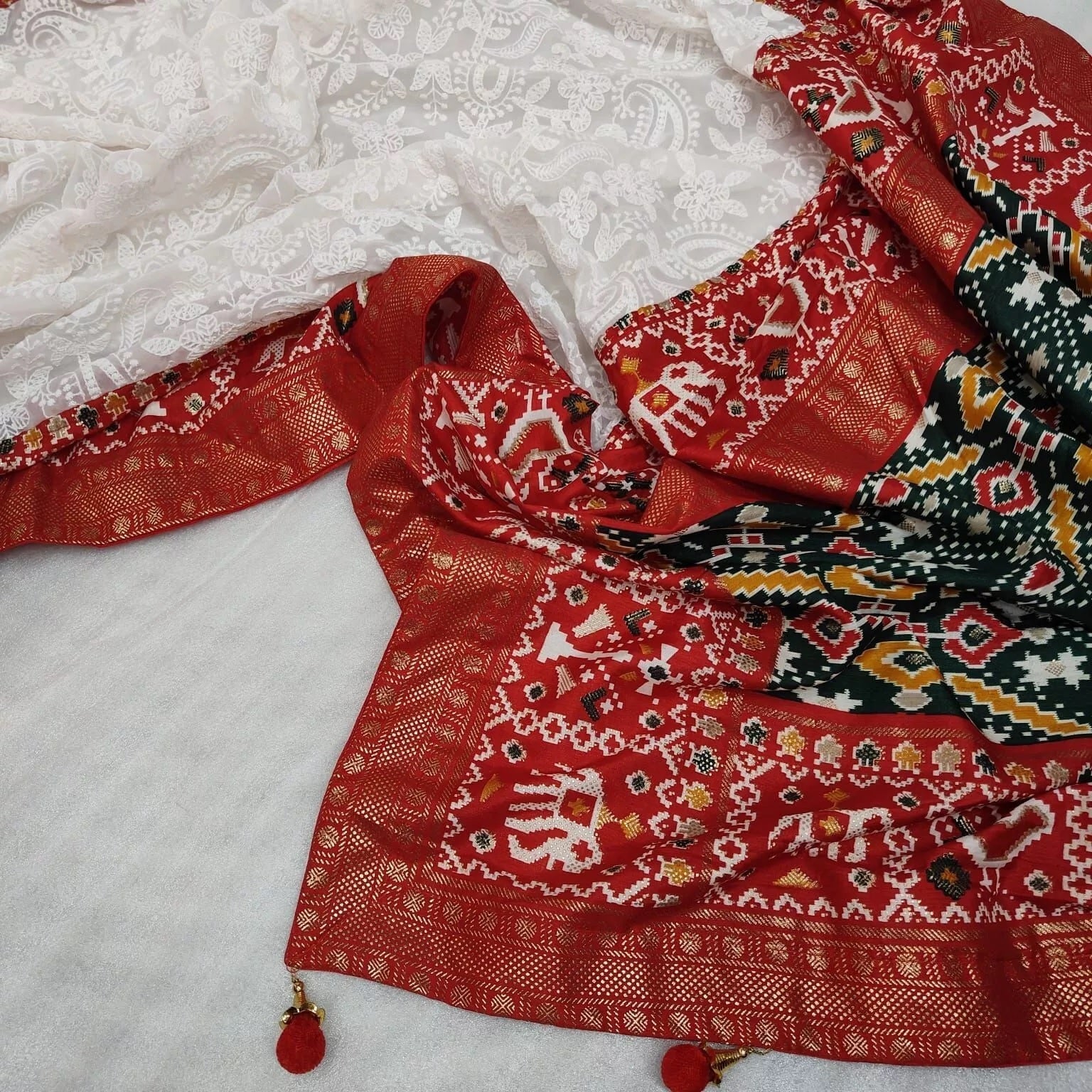 Pure Dola Silk Party Wear Saree & Blouse image 3