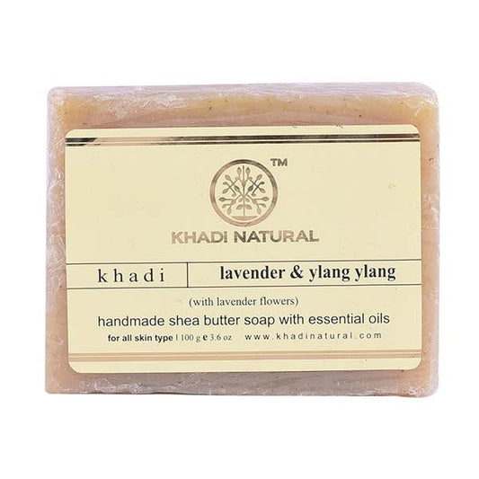 Khadi Natural Lavender & Ylang Ylang Soap -100 gm image 1