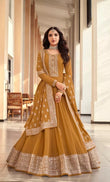 Blooming Georgette Embroidery Work Salwar Kameez Dupatta image 1