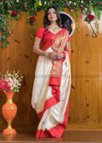 Banarasi Soft Silk Saree With Blouse image 3