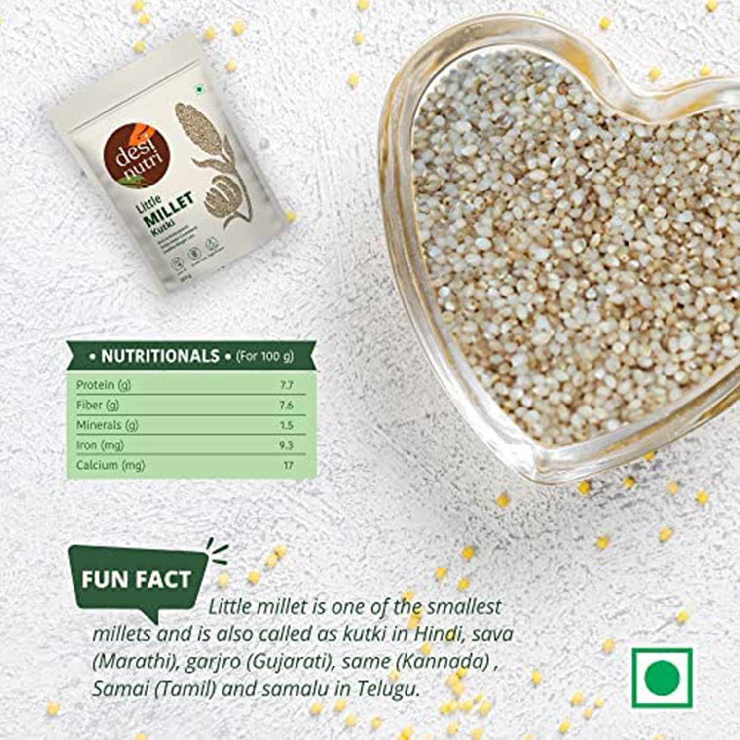 Desi Nutri Little Millet - 500 gm image 3