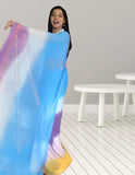 Pure Soft Georgette Silk With Multi Color Ready To Wear Saree image 4