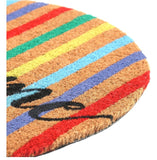 Colorful Welcome Printed Round Shaped Natural Coir Entrance Door Mat MR-1 image 3