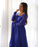 Full Stitched Heavy Pure Faux Georgett  Kurti Pant Dupatta image 3