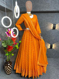 Faux Georgette With 9 MM Sequence Work Lehenga Blouse With Dupatta image 3