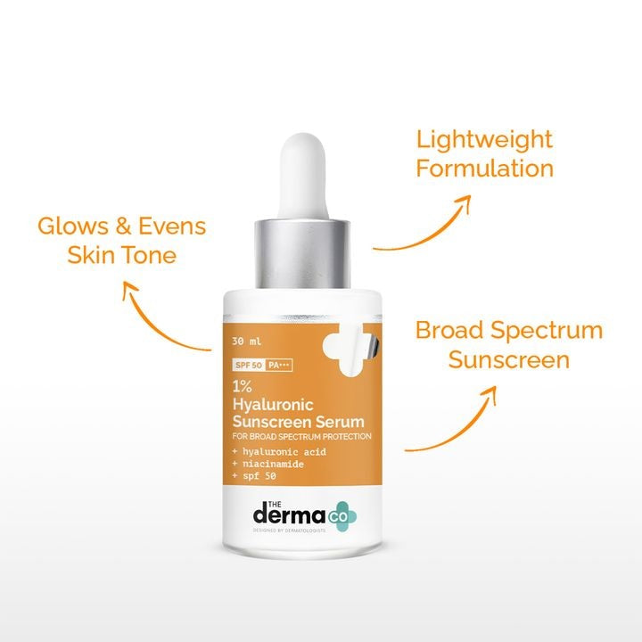 1% Hyaluronic Acid Sunscreen Serum with SPF 50 & Niacinamide - 30ml image 3