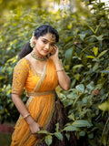 Kanjivaram Silk Pure Zari Halff Saree Lehenga Blouse Dupatta image 3