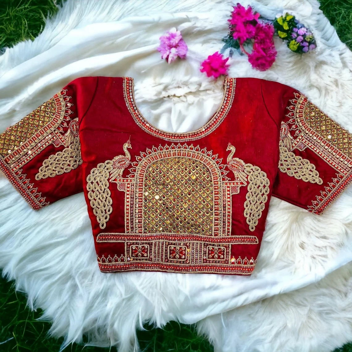 Silk Embroidery Work Blouse image 5
