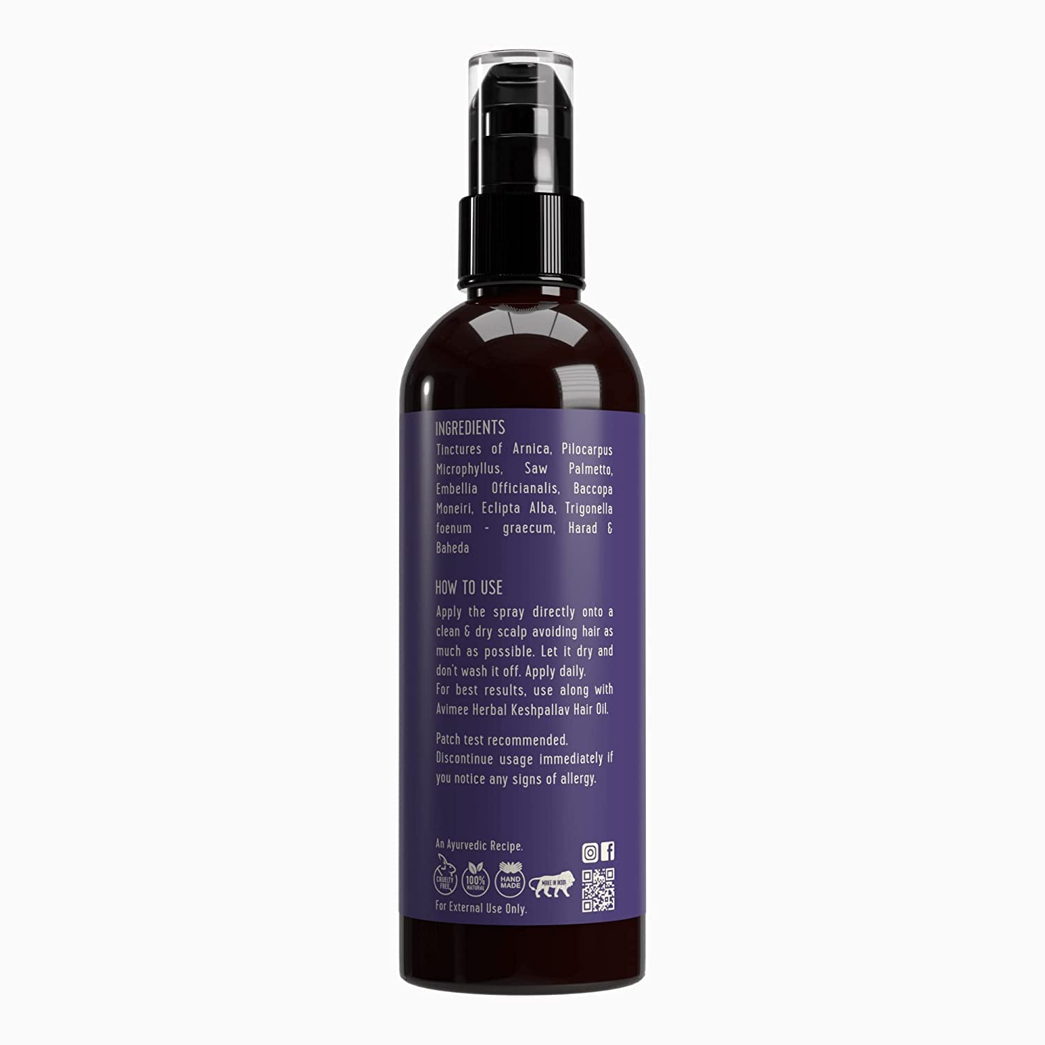 Avimee Herbal Keshpallav Hair Oil & Hairtone PV 1 Scalp Spray & Shakuntala Hair Shampoo image 3