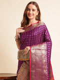 Banarasi Silk Saree With Blouse image 5