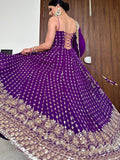 Georgette Embroider Sequence Work Gown With Dupatta image 3