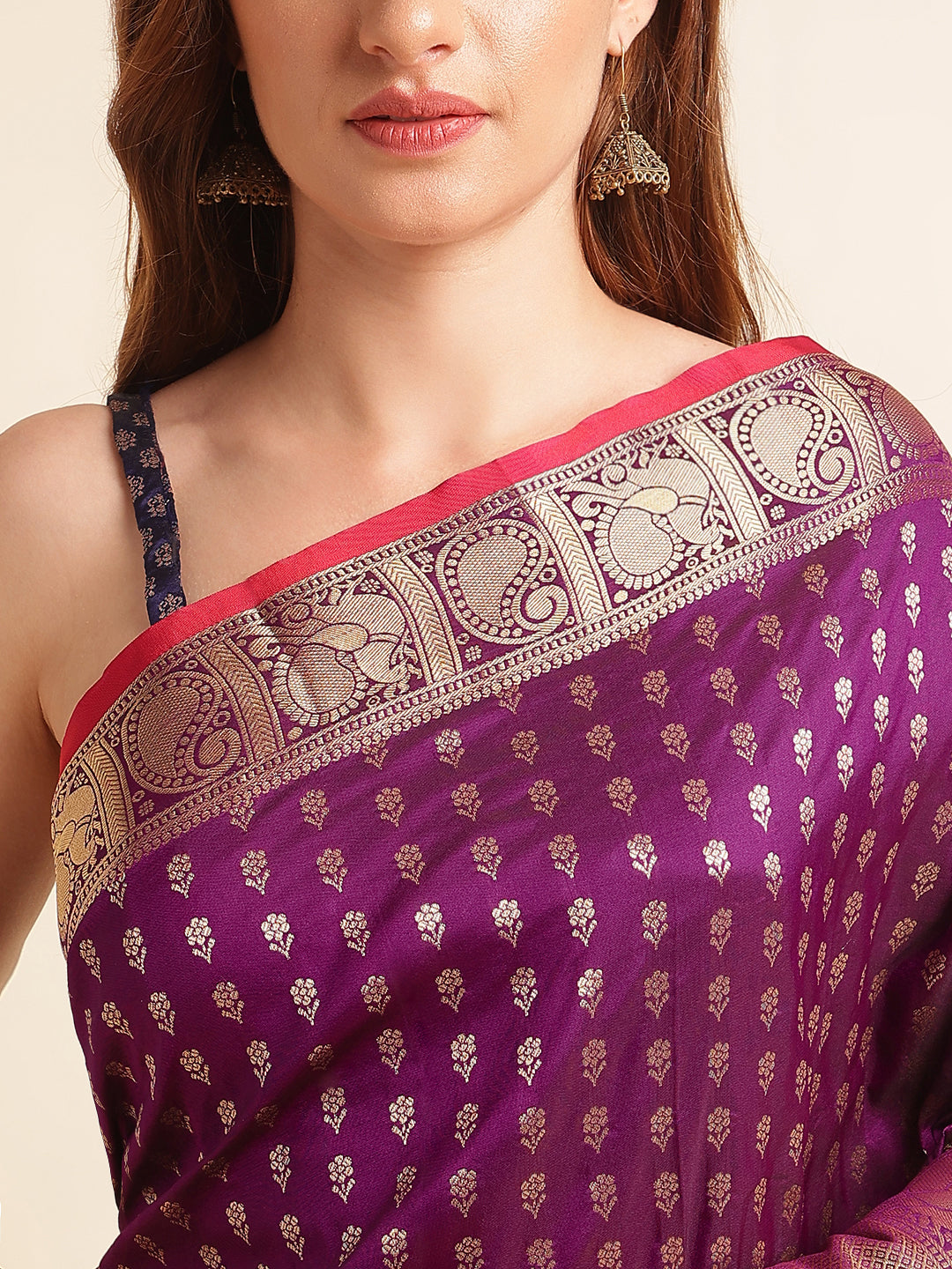 Banarasi Silk Saree With Blouse image 6