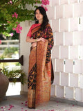 Linen Slub Saree with Blouse image 3