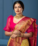 Soft Lichi Silk Jacquard Work Saree image 3