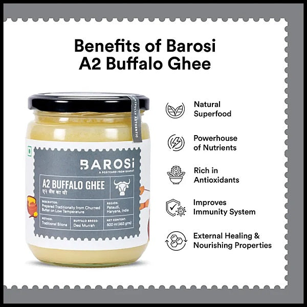 Barosi A2 Buffalo Ghee - 500 ml image 3