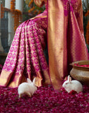 Banarasi Soft Silk Saree With Blouse image 3