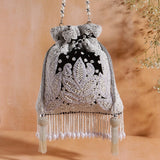 Designer pearl embroidered Potli bags image 3
