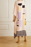 Cream Caftan For Women's, Soft Silk Crepe Kaftan image 2