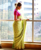 Banarasi Soft Silk Saree With Blouse image 3
