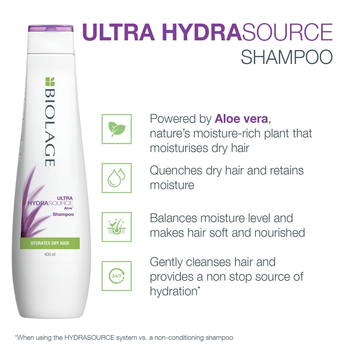 Matrix Biolage HydraSource Plus Aloe Shampoo - 200 ml image 3