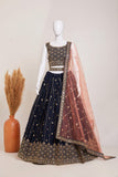 Heavy Georgette With Embroidery & Sequence Work Lehenga Blouse With Dupatta image 3