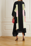 Black Soft Silk Crepe Kaftan, Caftan For Women's image 3