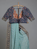 Soft Georgette With Sequence Work Saree & Blouse image 3