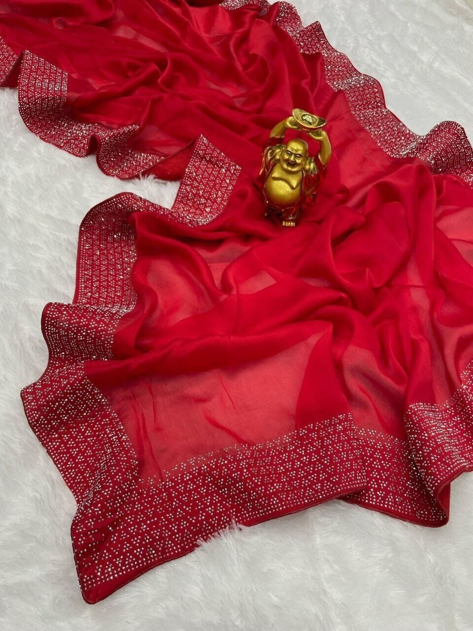 Women's Rangoli Silk Saree With Blouse image 3