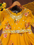 Georgette With Digital Print Design & Embroidery Work Gown Anarkali Suit image 3