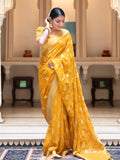 Women's Banarasi Soft Silk Saree With Blouse image 2