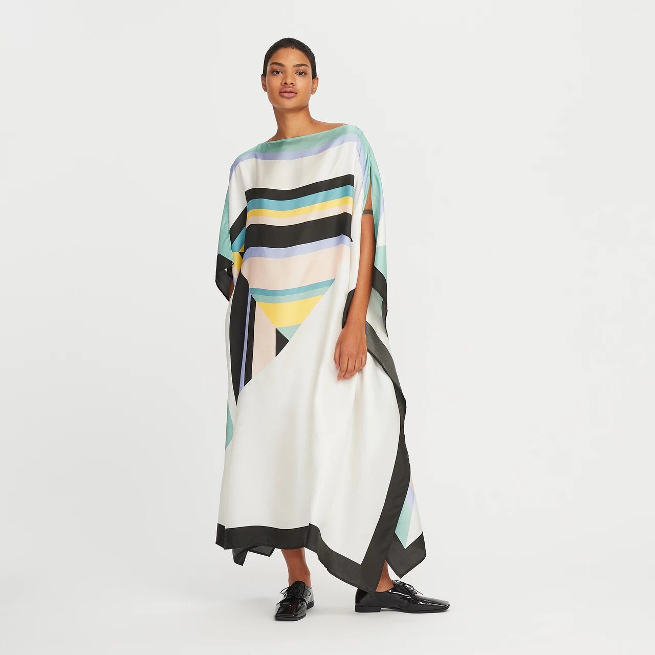 Soft Silk Crepe Kaftan, Beach Wear Caftan image 3
