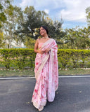 Vichitra Silk Exclusive saree with blouse image 5