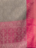Soft Lichi Silk & Jacquard Waving Work Sarees With Blouse image 3