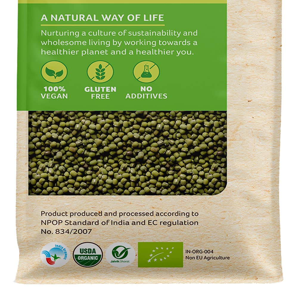 Organic Tattva Organic Moong Dal Whole - 1 kg image 3