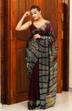 Soft Lichi Silk Saree with blouse image 3