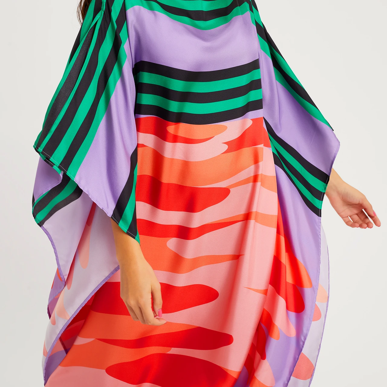 Digital Printed Caftan, Soft Silk Crepe Kaftan image 3