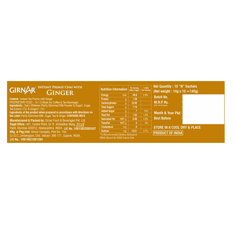 Girnar Ginger Chai - 10 Sachets image 3