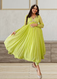 Georgette With Full Sleeves Long Gown Anarkali Dresses image 4