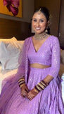 Butterfly Net With Embroidery Foil Mirror Work Lehenga Choli With Dupatta image 3