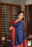 Soft Lichi Silk With Beautiful Jacquard Border Saree With Blouse image 3