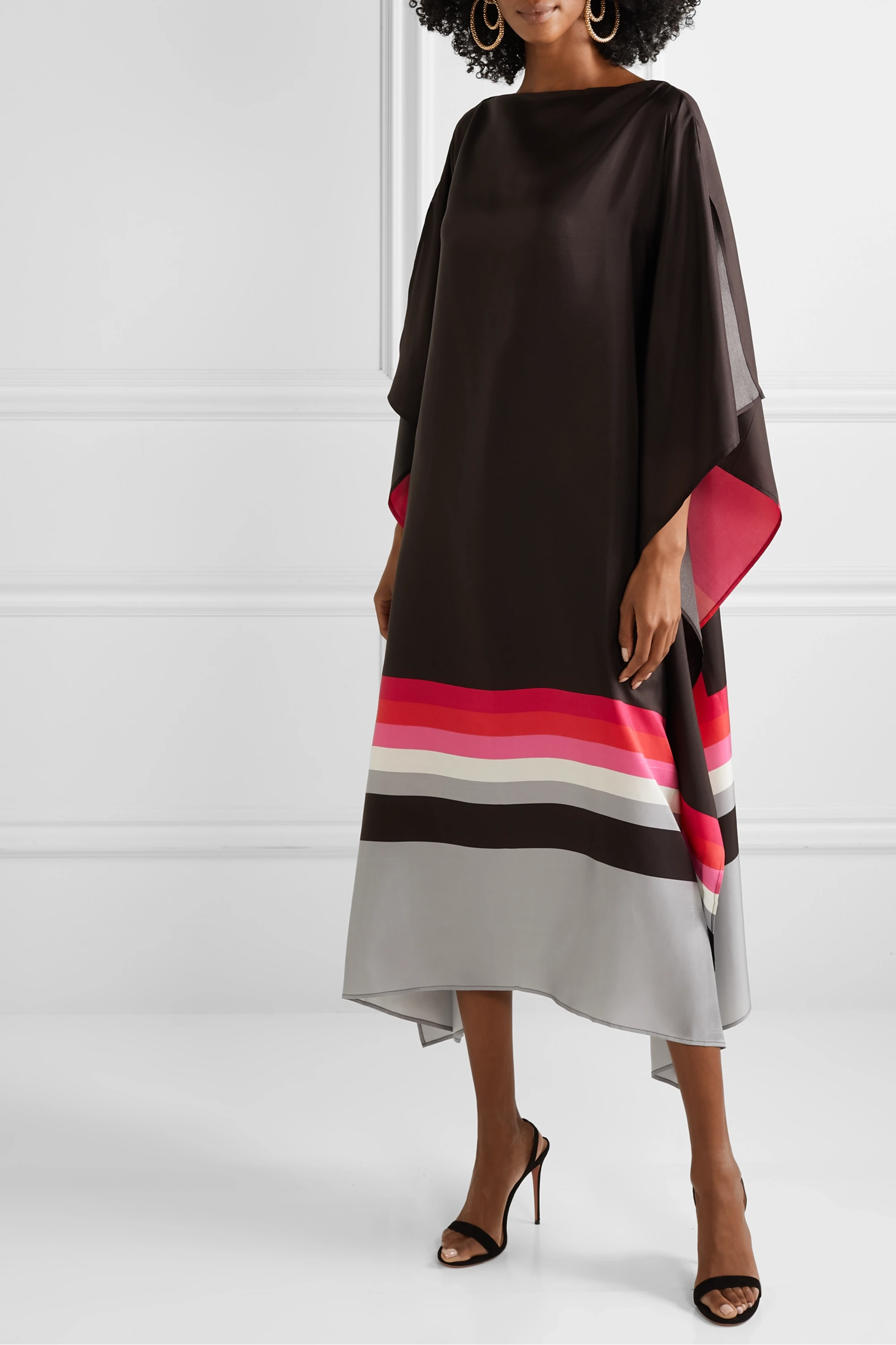 Soft Satin Silk Kaftan, Long Women's Caftan image 4