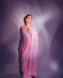 Heavy Georgette Party Wear Wedding Saree, Classic Function Sari & Blouse image 3