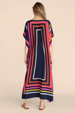 Women's Soft Satin Silk Kaftan, Long Beach Wear Caftan image 3