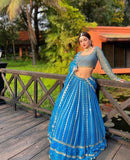 Faux Georgette 3 MM Sequence With Zari Embroidery Work Lehenga Choli With Dupatt image 3