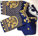 Fancy Phantom Silk Wedding Wear Blouse Latest Designer Choli Top image 1