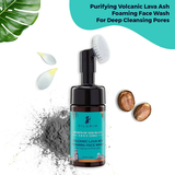 Pilgrim Volcanic Lava Ash Foaming Face Wash with Brush -120 ml image 3