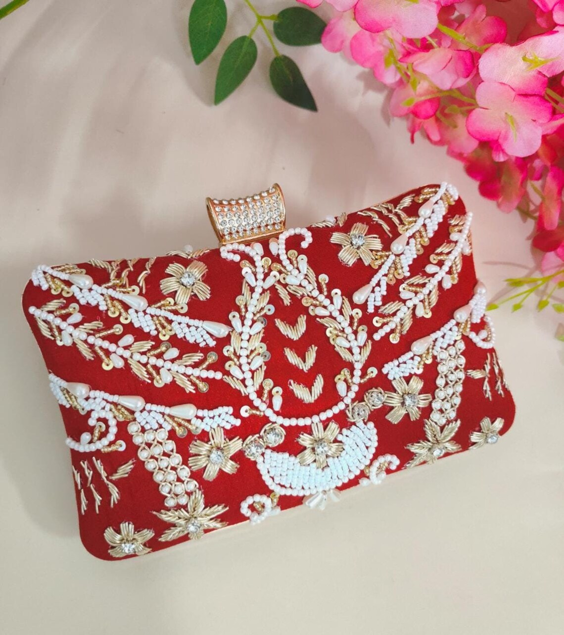 Bridal Embroidery Clutch image 3