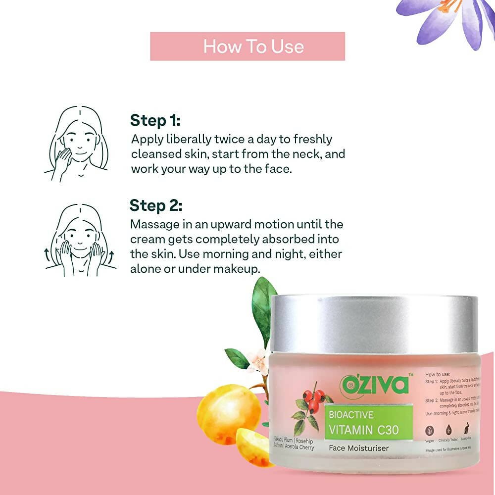 OZiva Bioactive Vitamin C30 Face Moisturiser image 3